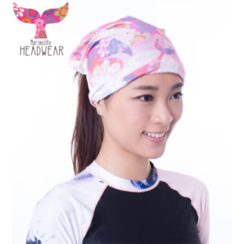 H02 Pink whale headwear (double side pattern)